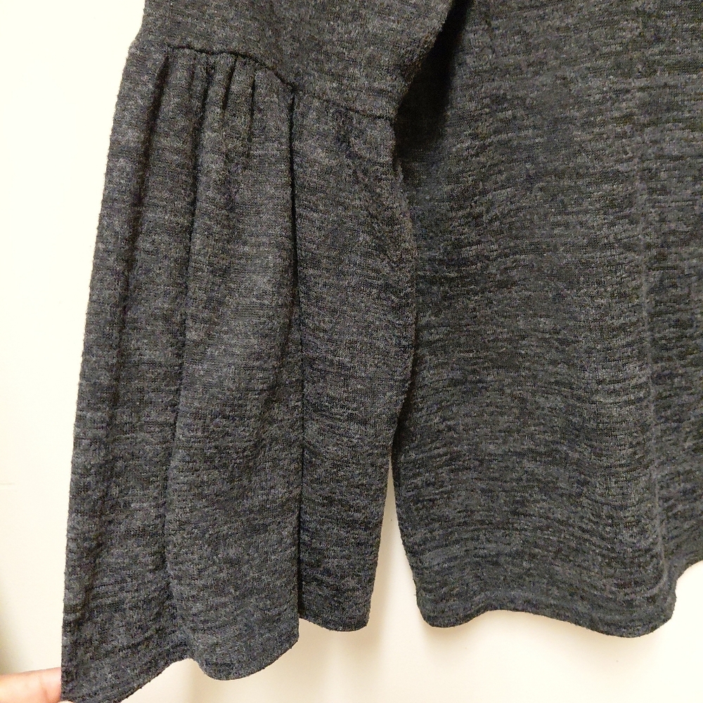 Poine Womens Gray Flared Blouse Top Size L - Picture 3 of 7